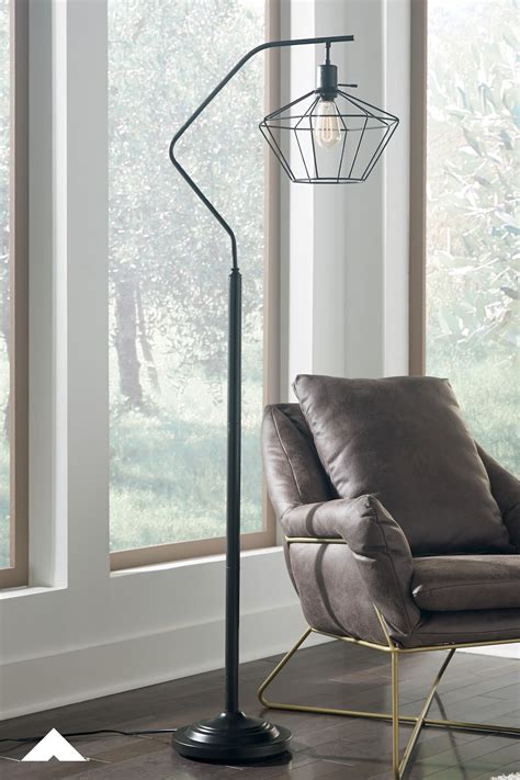 floor lamp with lights inside metal enclosure|modern metal floor lamps.